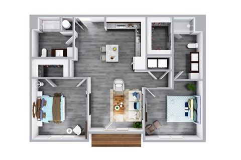 Unit B2 2  Bed   2  Bath   1,136 Sq. Ft. at Heartland View Apartments, Wentzville, 63385